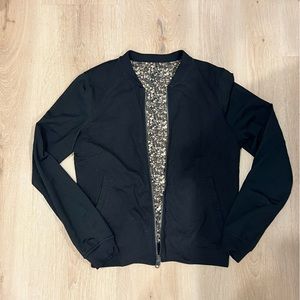 Lululemon Reversible Black & Gold Party Bomber Jacket